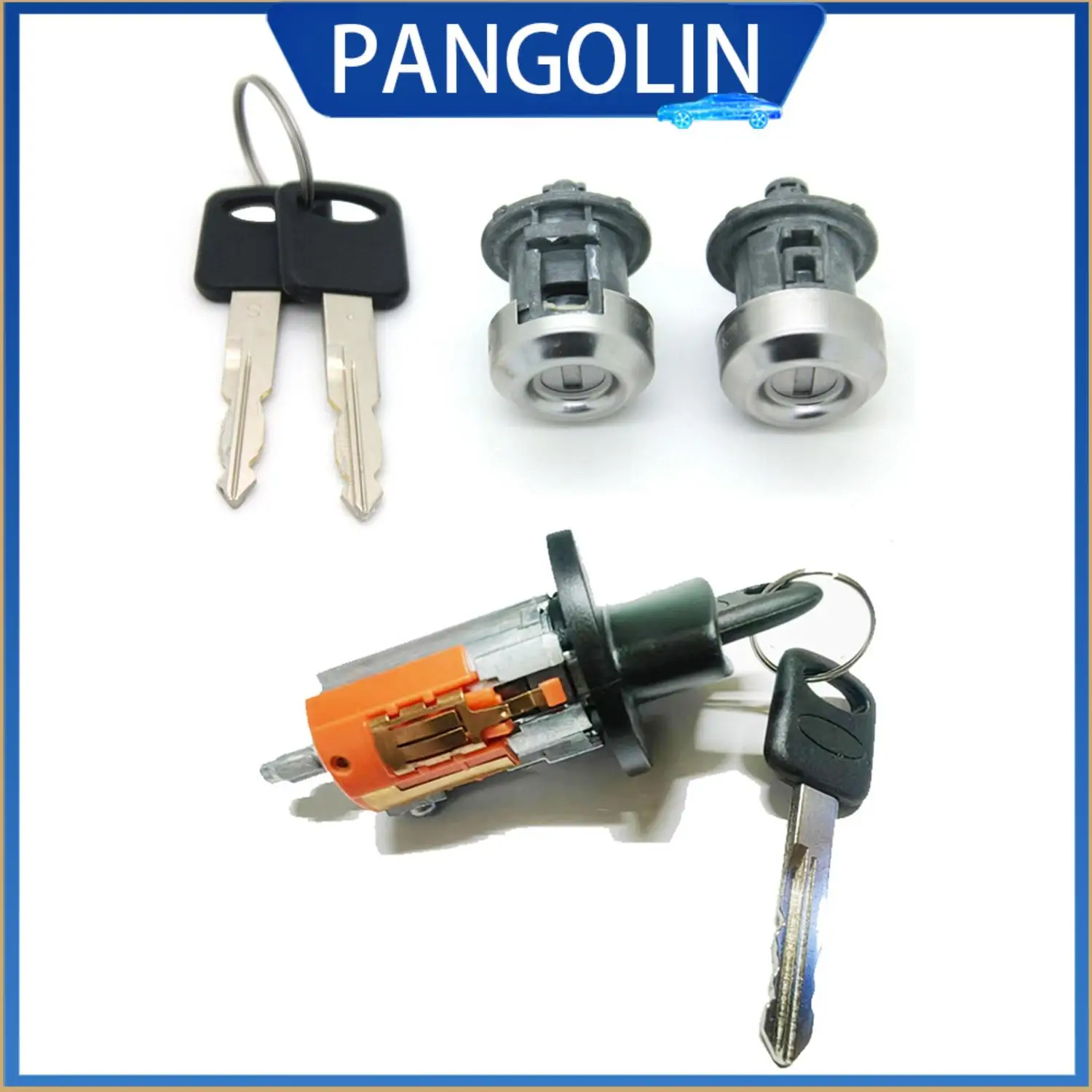 

PANGOLIN 3PCS Ignition Switch and Door Lock Cylinder Set 707624 703362 for 2005 2006 2007 Ford F250 F250 Engine Types