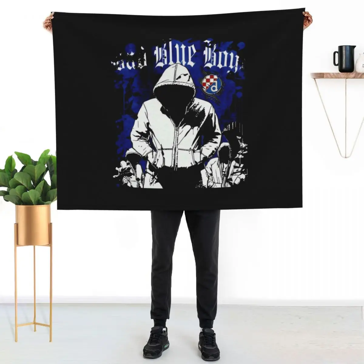 Dinamo Zagreb Purgeri Croatia Bad Blue Boys Football Croatian Soccer Modric Bbb Hooligans Supporters Croat Throw Blanket