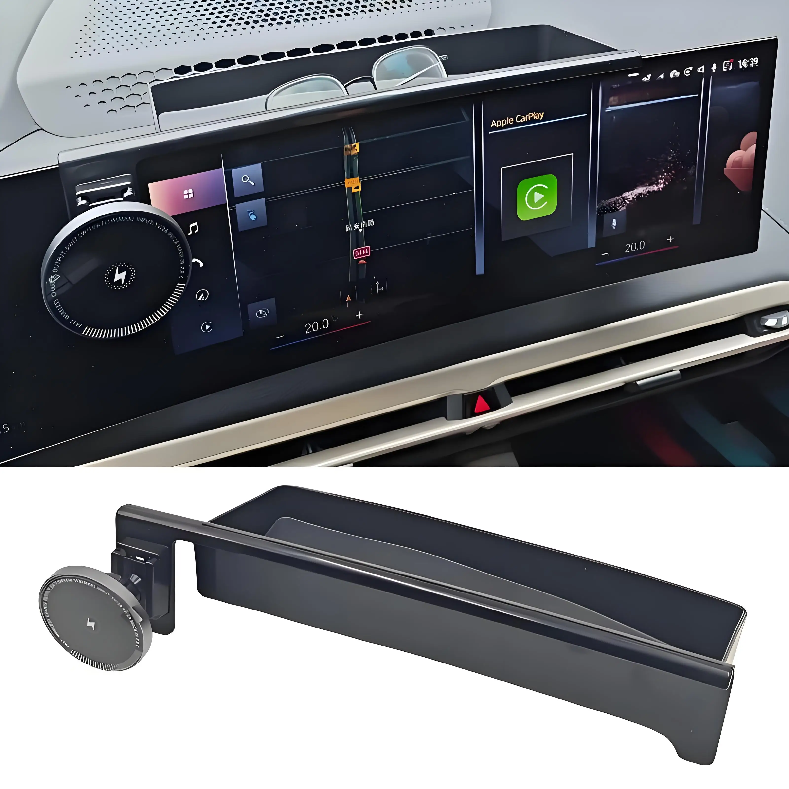 Für BMW 3 4 Serie I3 I4 2023 2024 2025 G20 G22 G23 15W Drahtlose Ladegerät Magnetische ständer Telefon Halter Auto Zubehör Trim