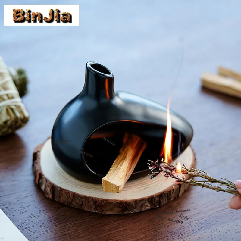 

Керамическая подставка для благовоний в форме окна, держатель для тонких палочек, курильница для медитации, принадлежности для чайной церемонии, декор