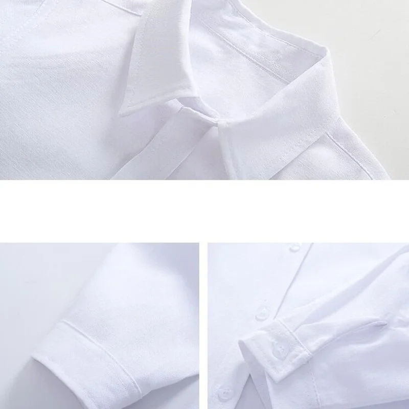 2-16 سنة الأولاد زر قمصان بلايز بدوره إلى أسفل طوق بلوزة بيضاء زي مدرسي ملابس الأطفال الاطفال حفلة عيد ميلاد قميص