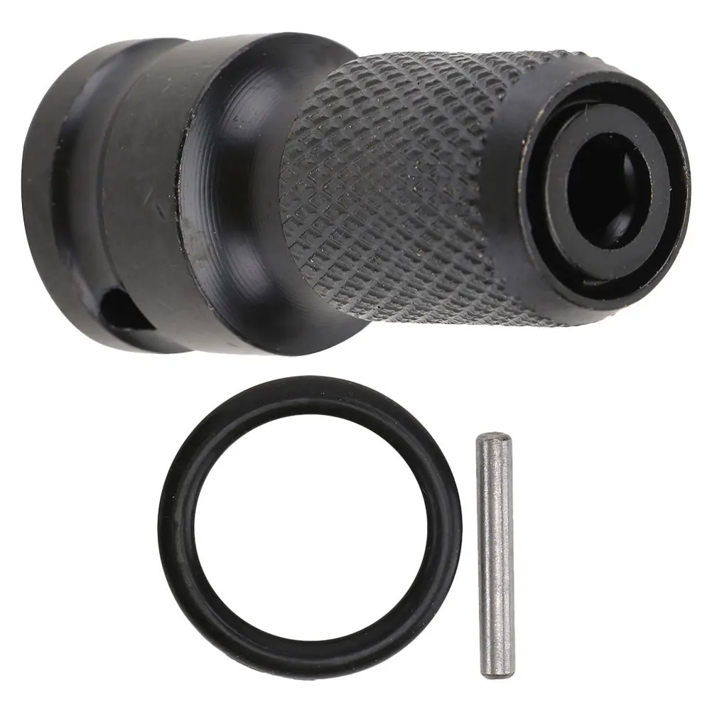 電動レンチ変換ヘッド1セット、1/2インチから1/4インチソケットアダプター、耐久性のある金属アダプター、ドリルインパクトレンチ変換ツール