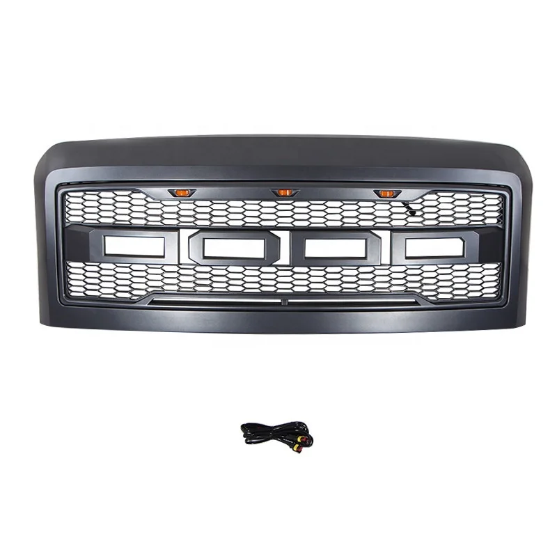 

Car Body Parts Front Bumper Grill W Led Lights Auto Exterior Accessories Grilles Parrilla Grid Fit For F250 2008 2009 2010 2011