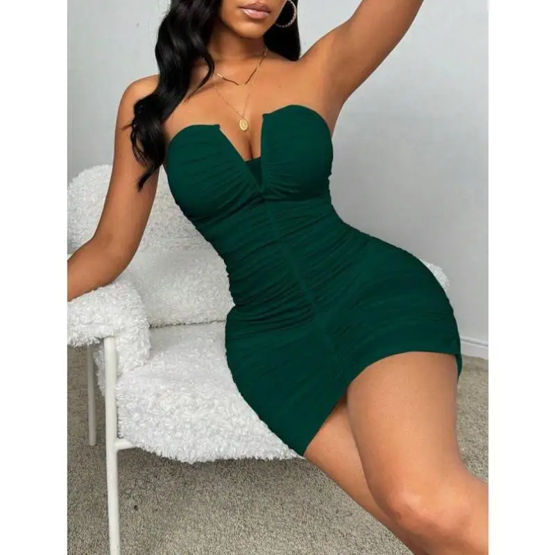 

Новинка C22, однотонное облегающее платье с v-образным вырезом, трансграничное, семи Све, длина, осеннее сезонное модное платье Dr