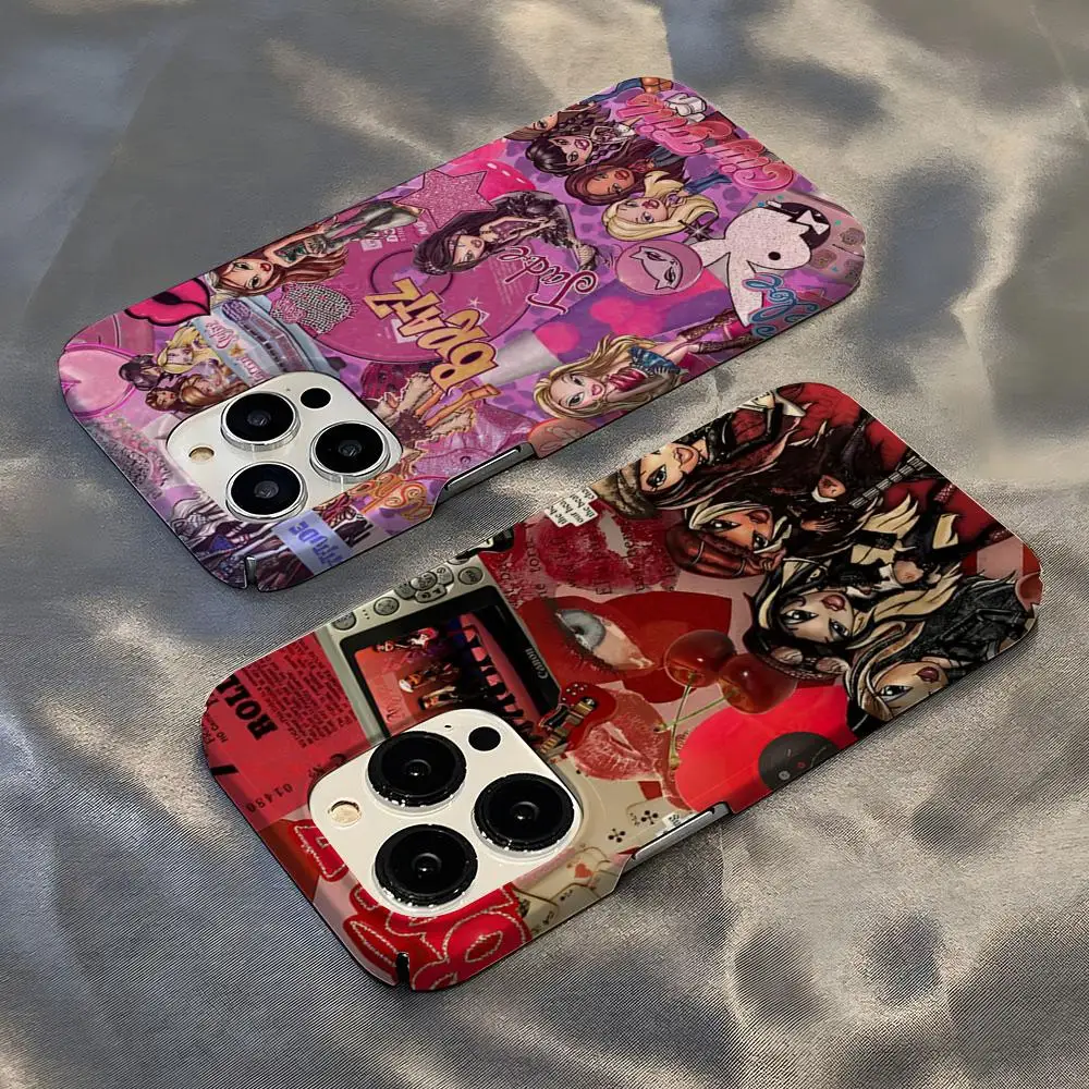Fashion Lovely Doll Bratz Phone Case Hot For IPhone 16 15 14 13 12 11 Plus Pro Max Mini Glossy HD Hard Film Shell Cover