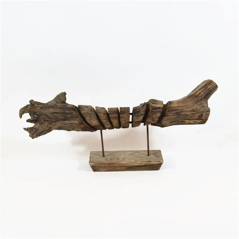 Handmade Wooden Wabi Sabi Decor Creative Ornament for Front Desk Porch Home Decoration Natural Rustic Craft Gift