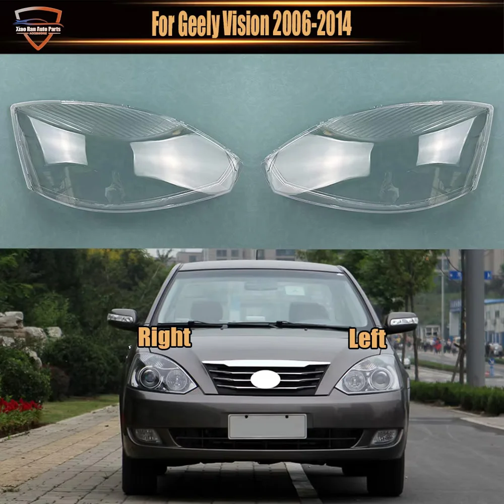 For Geely Vision 2006-2014 Front Headlight Cover Transparent Mask Headlamp Lamp Shell Plexiglass Replace Original Lampshade