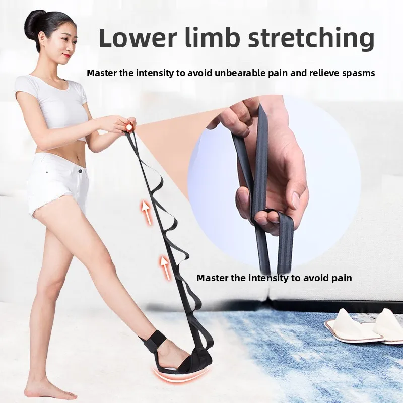 Sangle de rééducation pour étirement, étirement des ligaments des jambes, correction du pied tombant pour hémiplégie, équipement de fitness segmenté pour le yoga