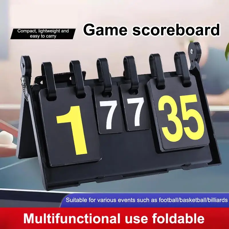 Table Scoreboard Flip Score Keeper Player Scorebook Scoreboard Flipper For Games Football Volleyball Competition Outdoor Sports