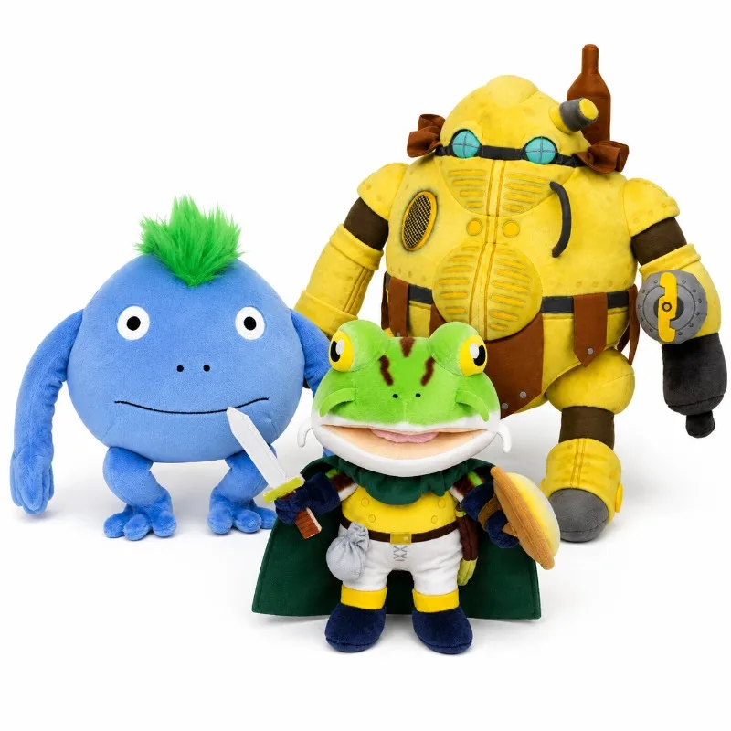 New Chrono Trigger Frog and Robo Plush Toy Cute Game Character Stuffed Doll Soft Kawaii Plushie Collectible Gift for Fans