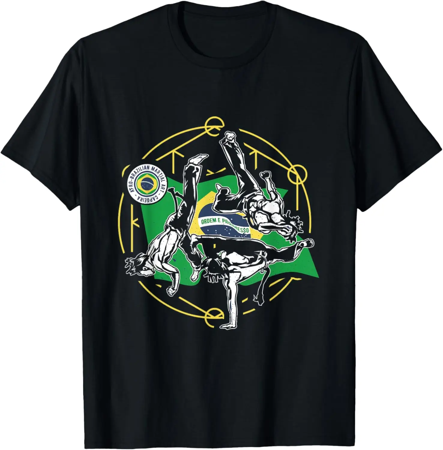 

Capoeira Brazilian Flag Ginga Music Martial Arts Fight Capo T-Shirt 100% Cotton O-Neck Short Sleeve Summer Casual Mens T-shirt