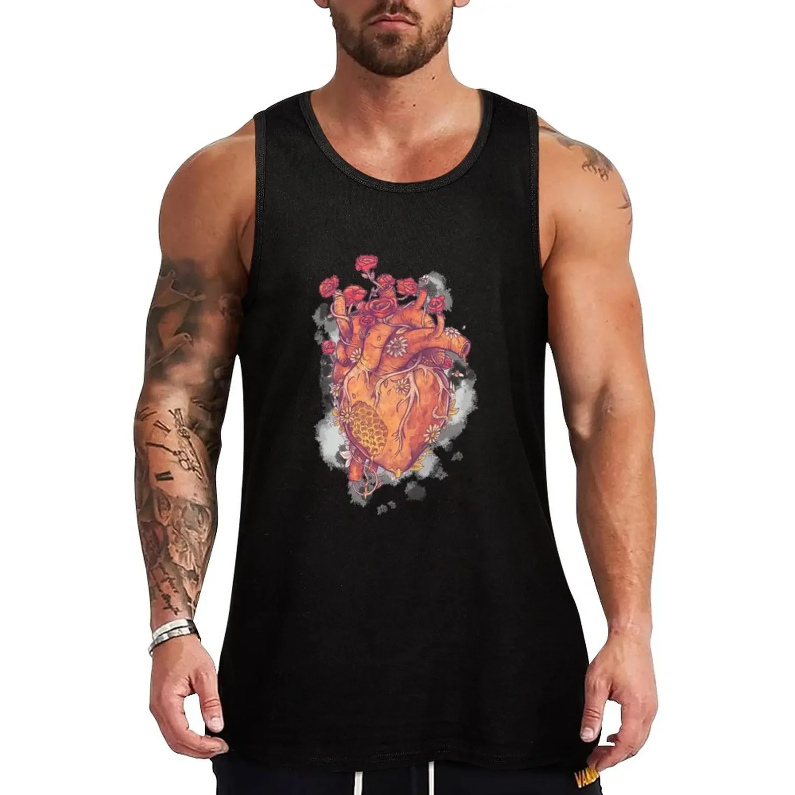 New Sweet Heart Tank Top Bodybuilding clothing man Vest for boy Gym wear muscular man