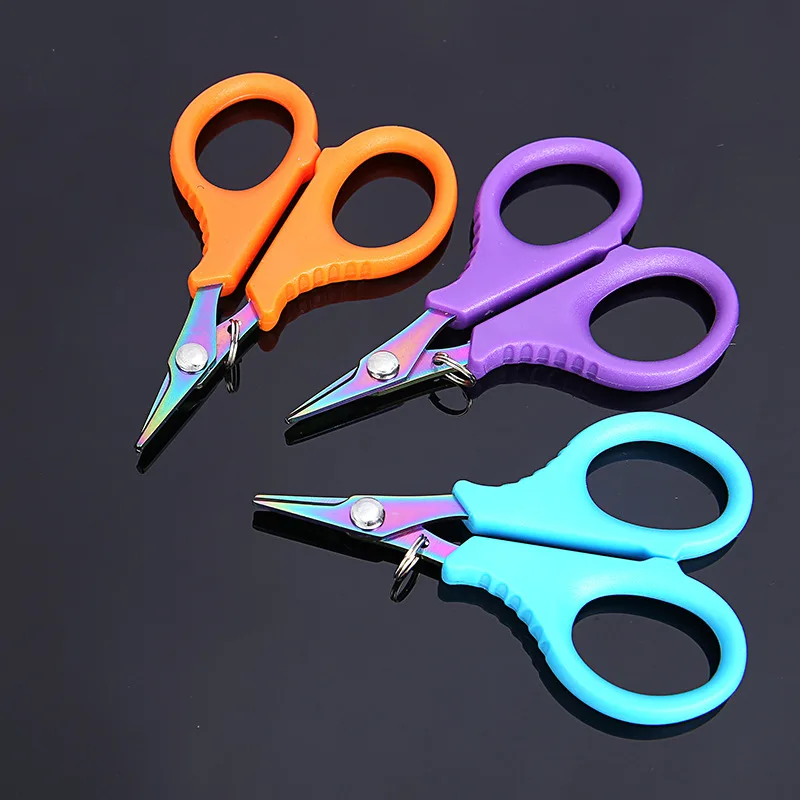 Fishing Line Scissors Stainless Steel Titanium Lure Fishing Line Scissors  Fishing Scissors PE Fish Line Scissors Fishing Tools 