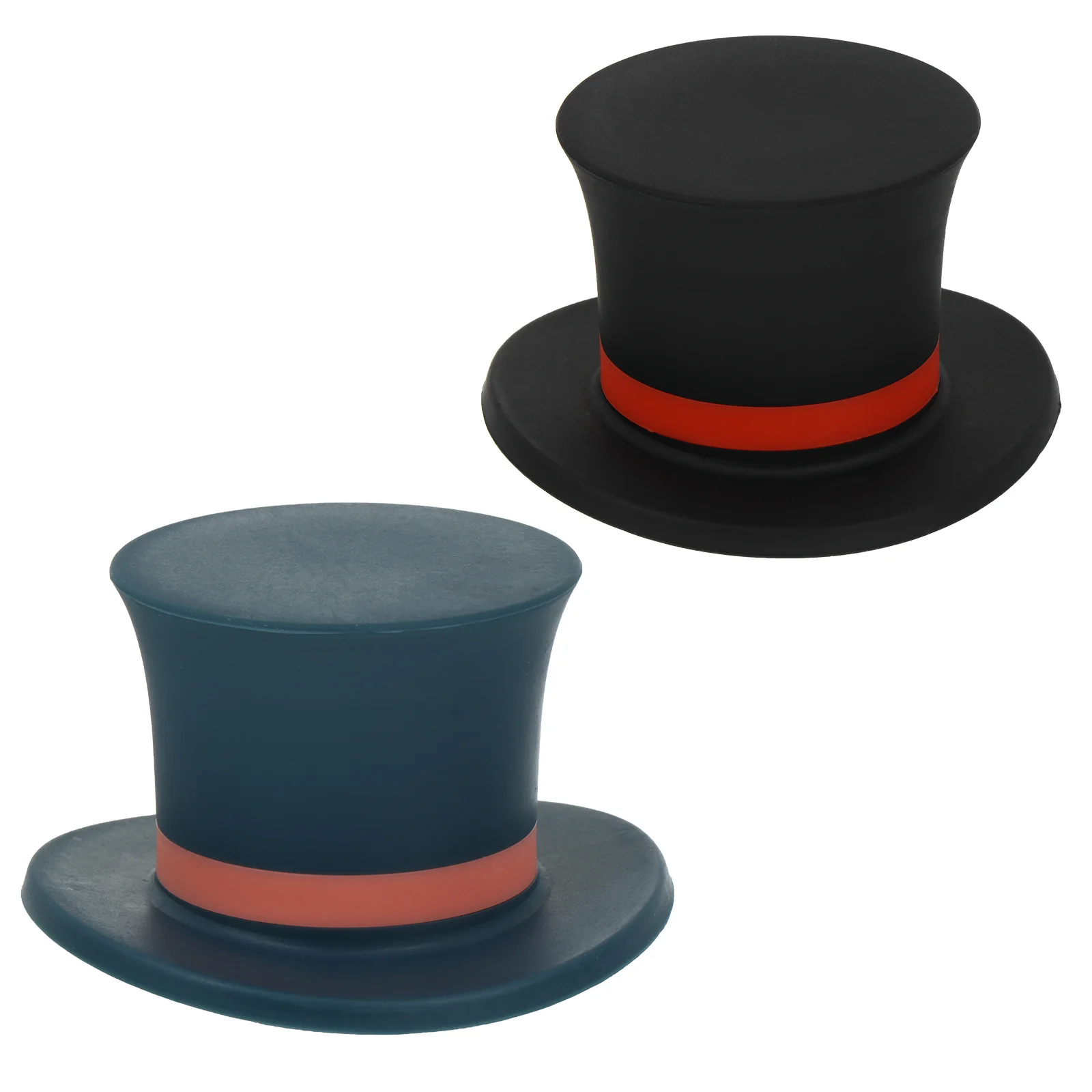 

2Pcs Silicone Wine Bottle Stopper Hat Shape Airtight Seal Preserve Flavor Decorative Bottle Plug Freshness Sealing