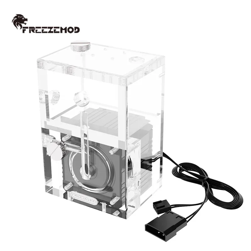 

FREEZEMOD Square Reservoir+Pump Combo AIO Modular Design, 650L/H Centrifugal Pump-core 150ml , PUB-EG6-FX-240