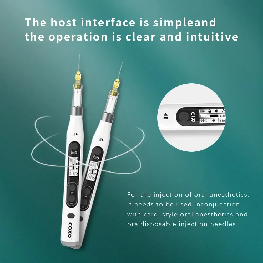 

COXO GENI Wireless Dental Anesthesia Injector LCD Display Painless Oral Injection Adjustable Injection Speeds Soft touch control