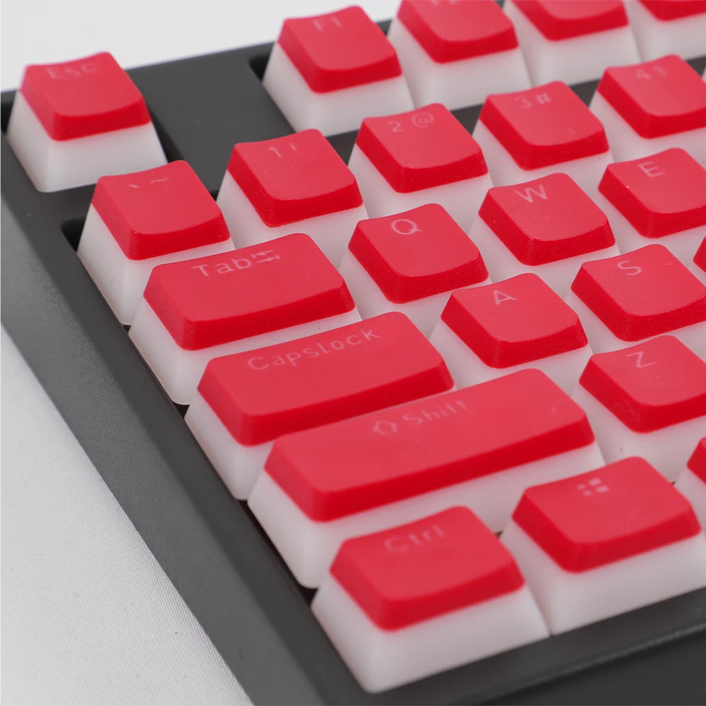 129 Keys Pudding Red Keycaps PBT Dye Sub OEM for 61 87 104 Mechanical Keyboard AKKO Fun60Pro Anne Pro 2 Game PC