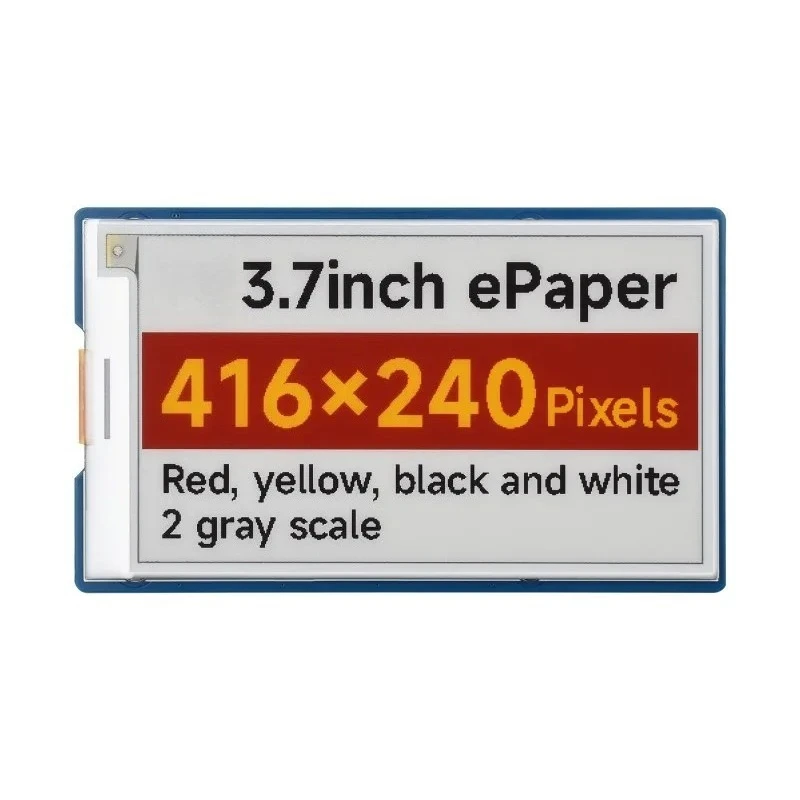 3.7 Inch 4 Color E-Paper Display 416×240 SPI E-Ink Screen Red Yellow Black White Module