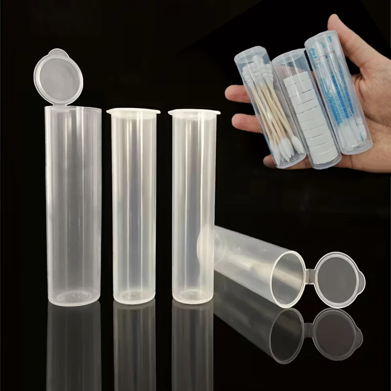 2/4/6pcs Mini Toothpick Holder Portable Swab Storage Box Travel Organizer For Swabs, Makeup Brushes & Small Essentials With Lids