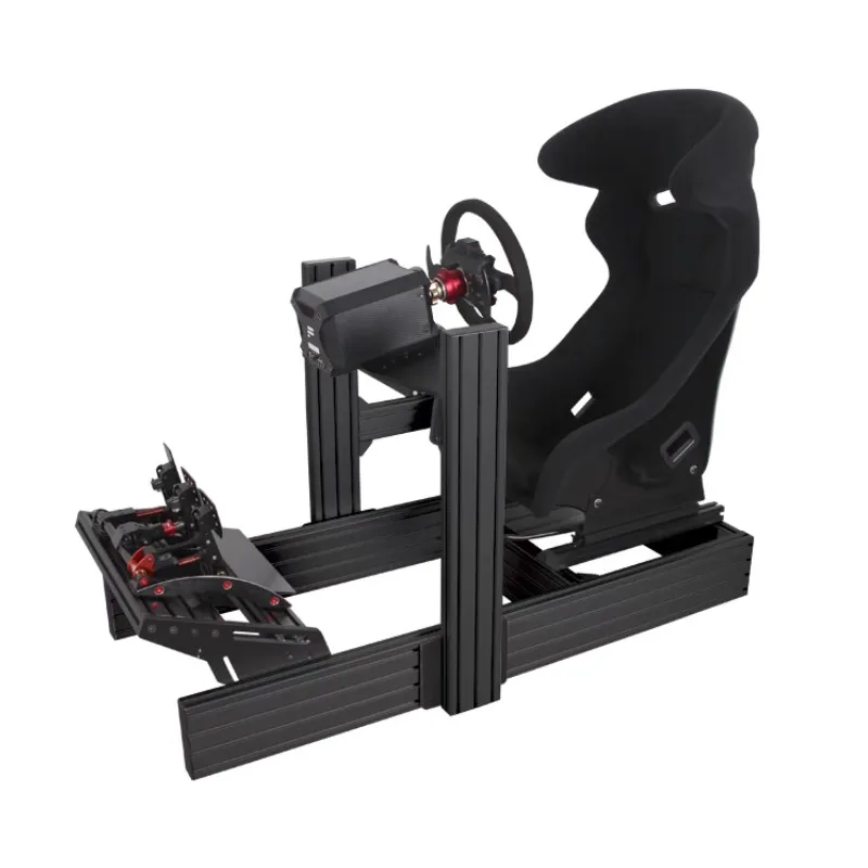 Aluminum 40160 Sim Racing Cockpit Full Setup With Seat Screen Stand Custom Formula Style Racing Simulator Cockpit Car Driving