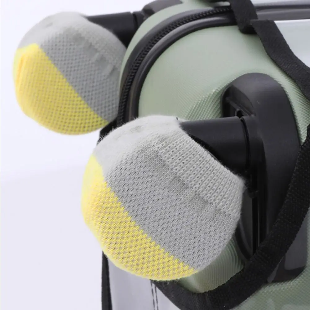 Cloth Luggage Wheels Protector Elastic Anti-slip Suitcase Wheels Protection Cover Shock Absorption Reduce Noise Wheels Cover