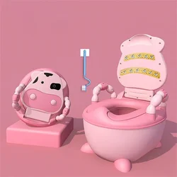 Children's Potty Baby Toilet Seat Multifunction Portable Toilet Girls Boy Potty Training Cute Cows WC Stable Potties Seats