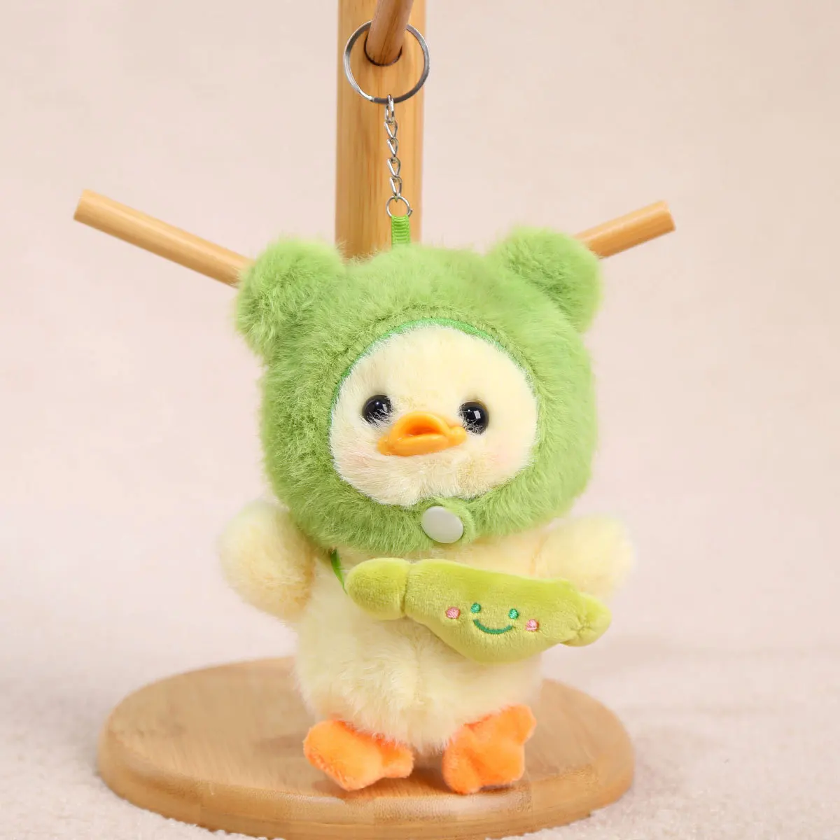 Cute Duck Plush Dolls Keychain Stuffed Animal Cartoon Backpack Pendant Small Duck Plush Toys Ornament Children's Birthday Gifts