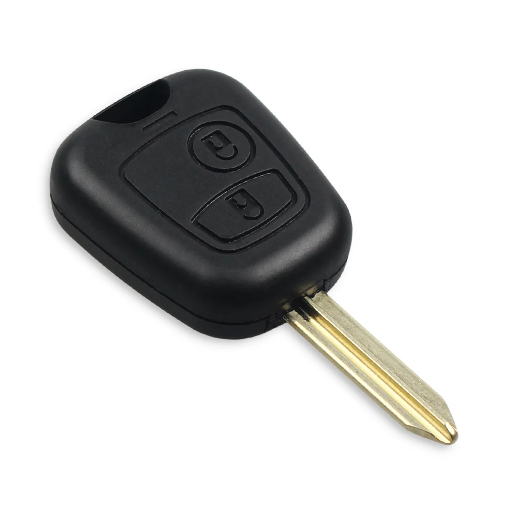 KEYYOU-funda de llave de coche con 2 botones, mando a distancia, para Peugeot Partner Expert Boxer SX9 Blade