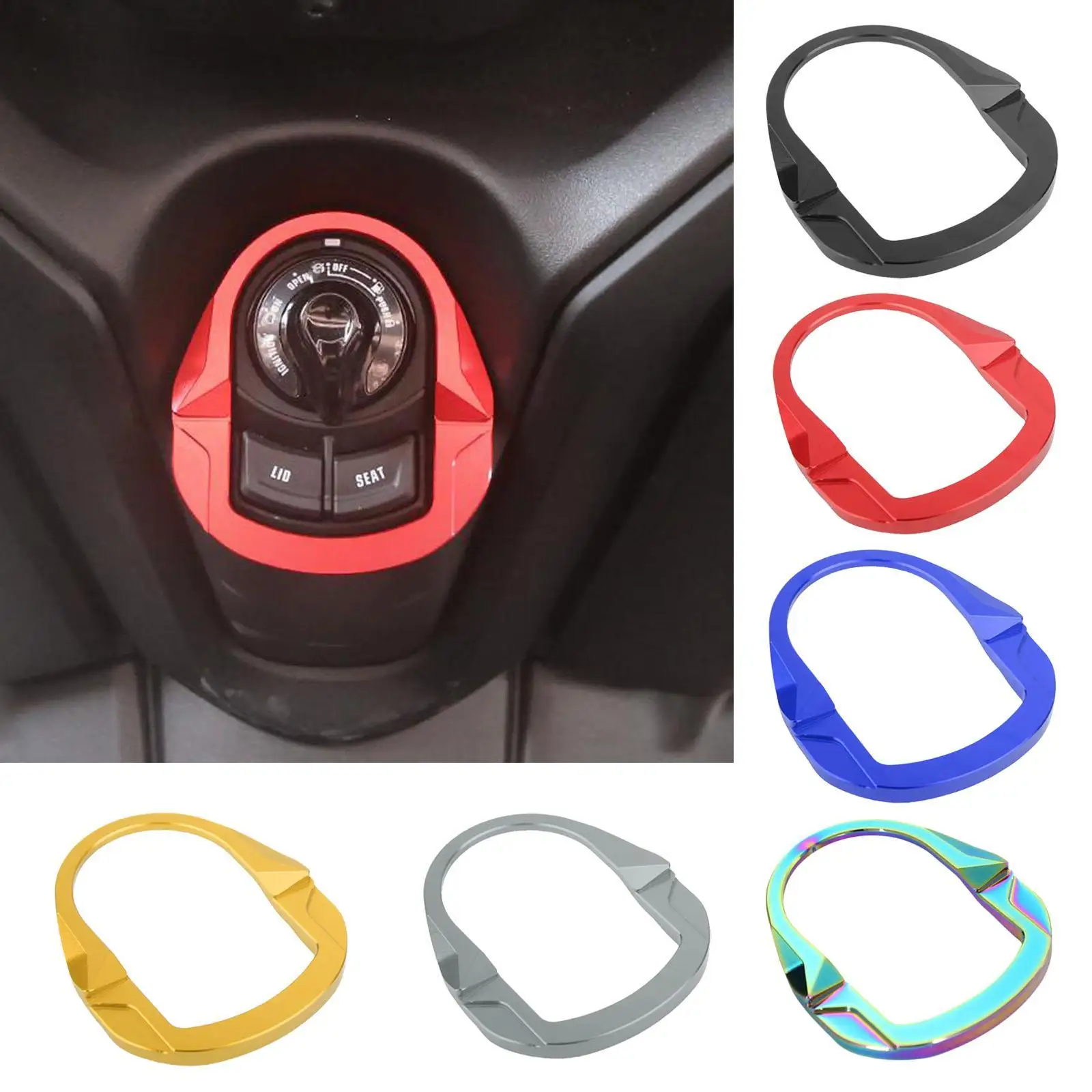 Ignition Key Keyhole Ring Switch Panel Key Cap Spare Parts Lock Decorative