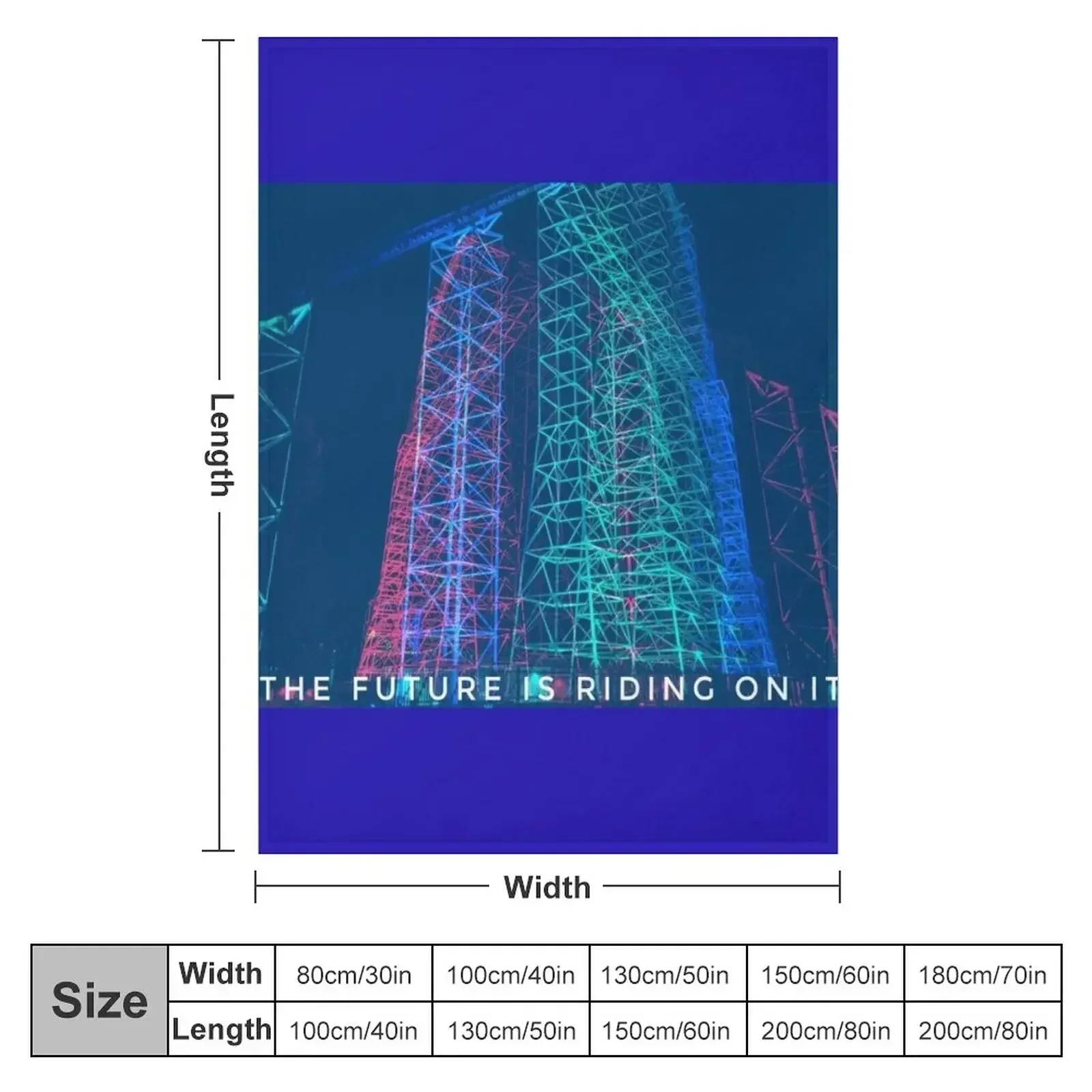 The Future is Riding On It Throw Blanket couch cozy soft plush fuzzy picnic outdoor blanket