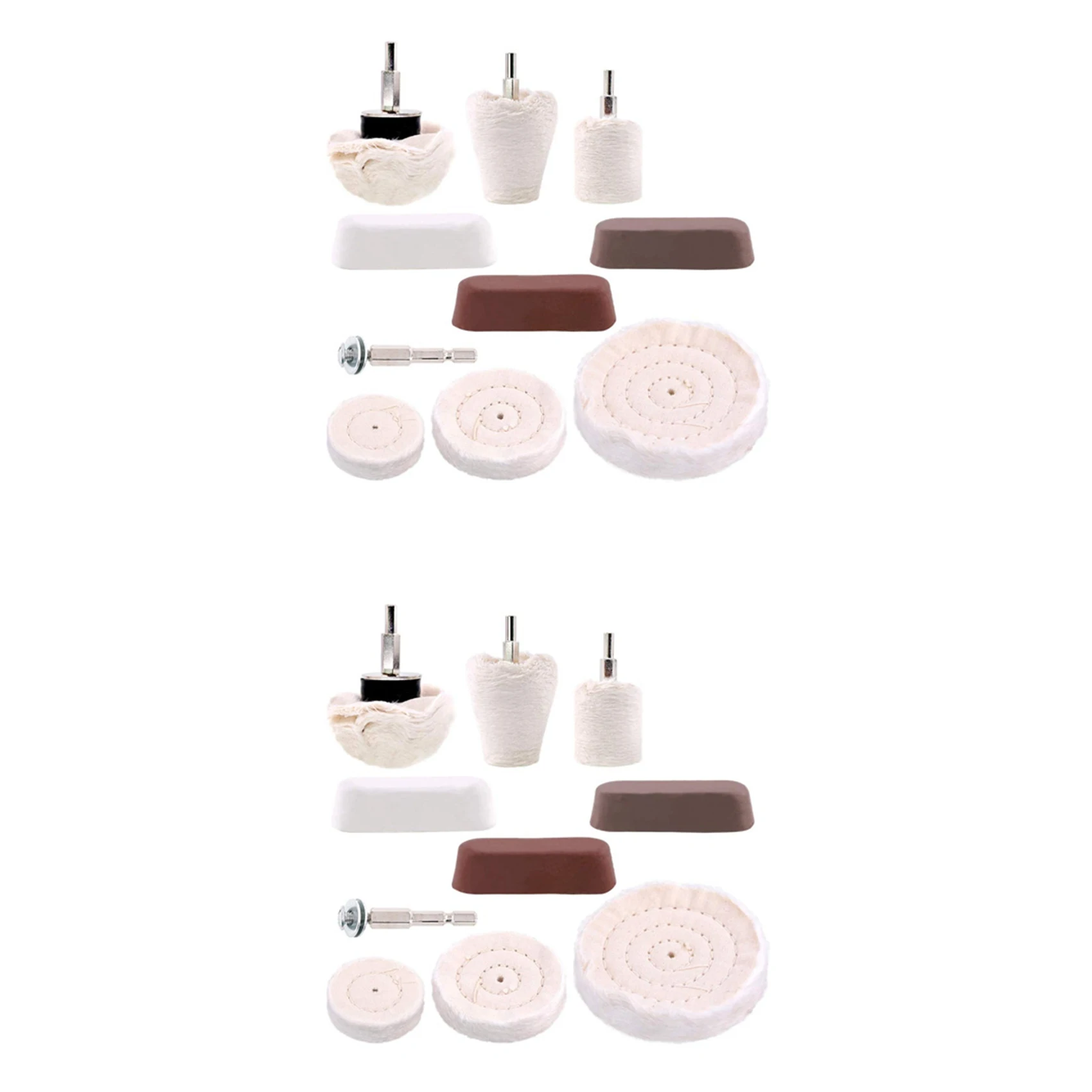 

AB35-20 Pcs Buffing Pad Polishing Wheel Kits With 6Pcs Rouge Compound With 1/4 Inch Handle