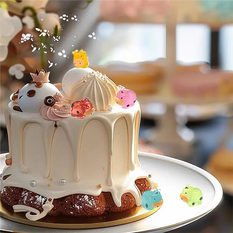 

AC23-Светящиеся в темноте мини-смола коров-фигурки, 45 шт., светящиеся животные для скрытия миниатюрного сказочного сада