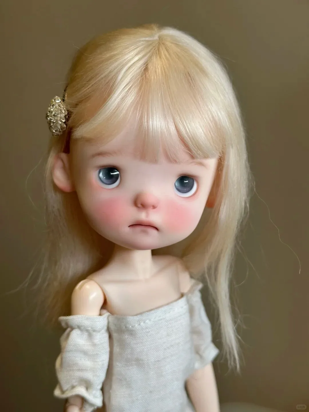 DaMeng Bjd Doll 1/6 xiaop full set nude doll Spot QbabyBig Head Smile Resin Ball Jointed Art Toy Dolls for Girls