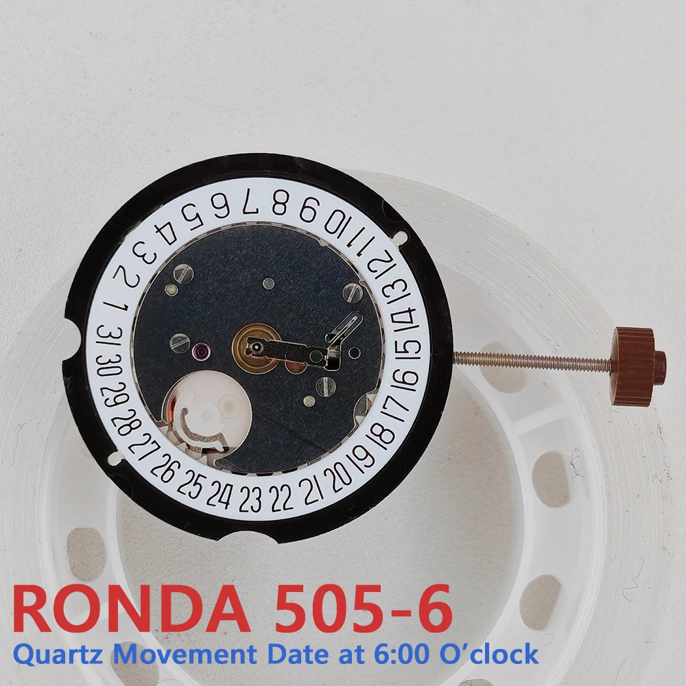505-6H Ronda Quartz Watch Movement Modification Watch Mechanism 505 6H Date-wheel One Jewels Import 505 Movement