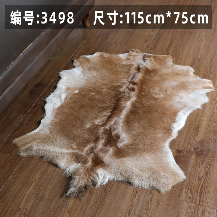 Unique Natural 115cm75cm leather Rug Wool Leather Chair Cushion Carpet for living room cat mattress dog beds real goat fur