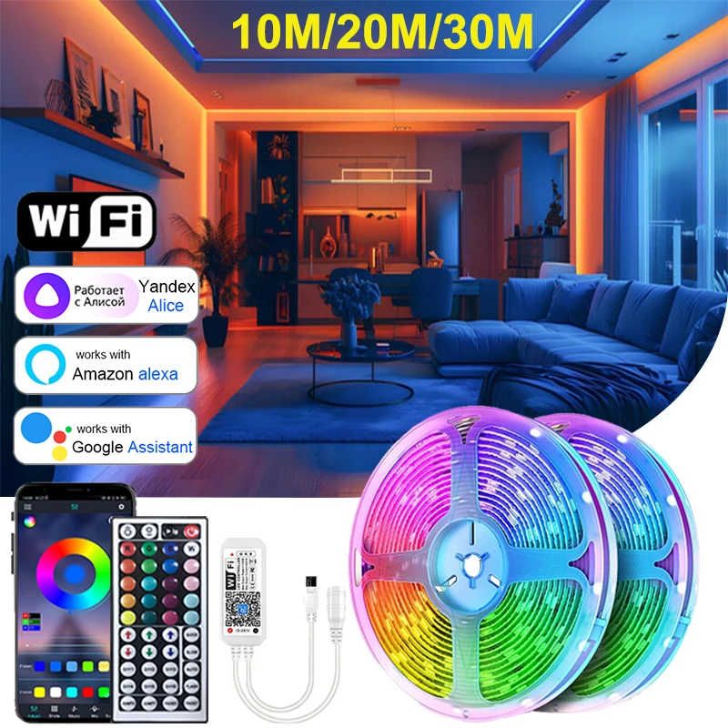 

WIFI RGB Светодиодные ленты Умный пульт дистанционного управления 12 В Светодиодные ленты для спальни Bluetooth Wi-Fi 44Key RGB Светодиодные фонари Рождество