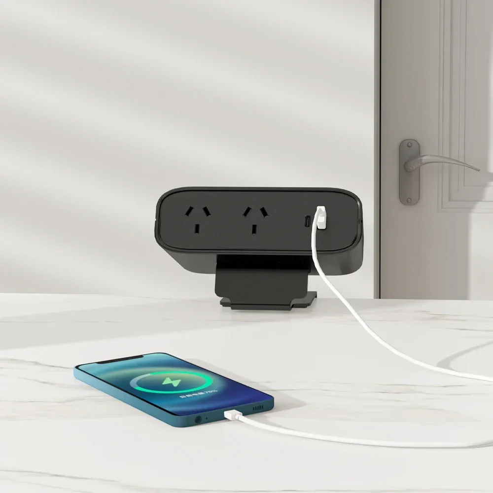 

OMNI US UK AU EU Configurable Power Outlets with 65W USB-C Power Delivery Port and AC Outlet within the Office Furniture