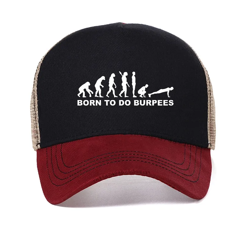 push ups Evolution Unisex Baseball Cap Outdoor training man visor hat breathable mesh Sports Trucker hats Gift