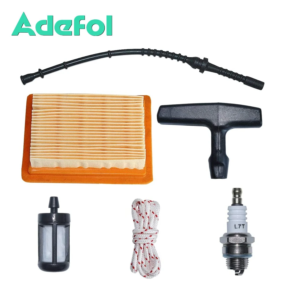 

Air Filter Fuel Filter w/Starter Handle Grip Rope Kit for Stihl FS120 FS200 FS250 FS300 String Trimmer 4134 141 0300.