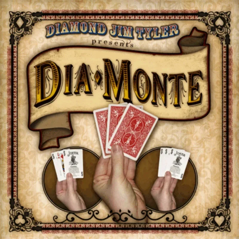 

DiaMonte by Diamond Jim Tyler Magic Tricks Three Card Monte Routine Queen Changes into Joker Close-up Illusions Gimmicks Mentali