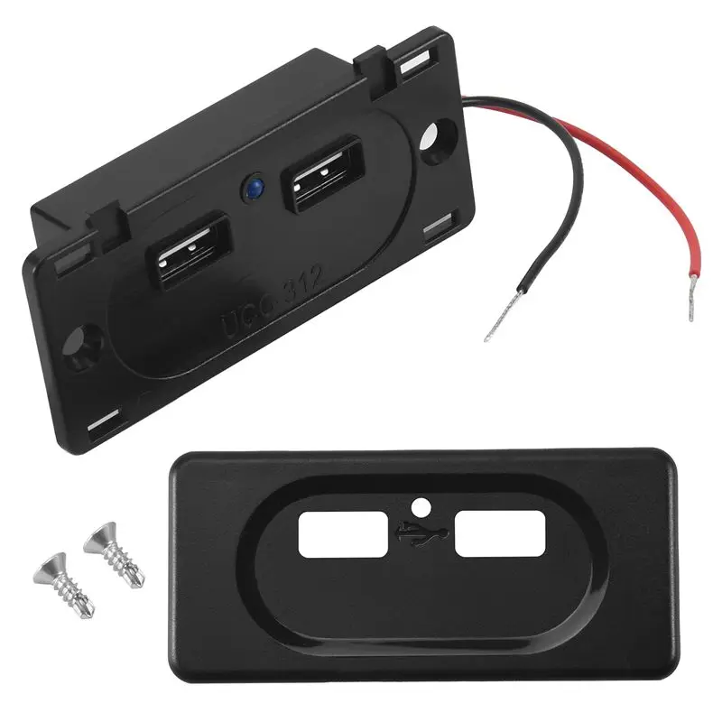 M93K-Vehicle DC5V/3.1A Dual USB Ports Socket Modification Accessories For Car Camping Boat Motorhome Caravan