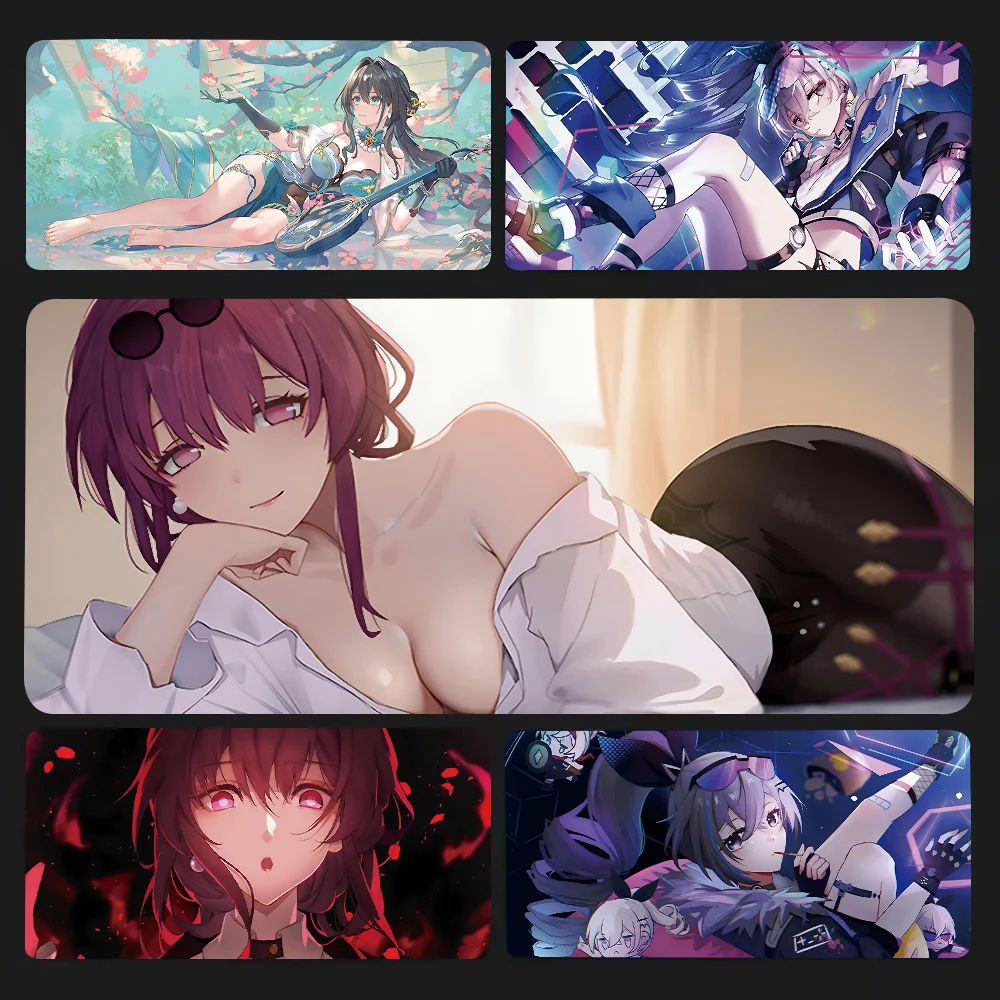 

1pc Hot Anime Girl Honkai Star Rail Nonslip Mouse Pad Suitable For Office Computers Laptops E-sports Game Desk Mats XXL Keyboard