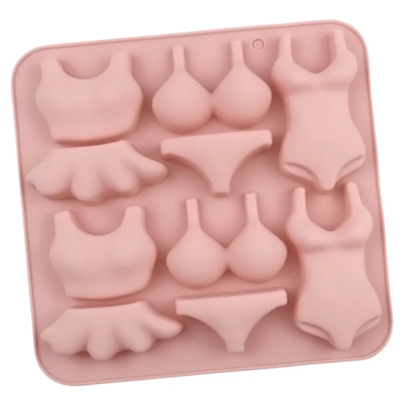 6 Even Swimsuit Bikini Silicone Chocolate Mold DIY Ice Mould XG729