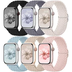 Braided Nylon Strap for Apple Watch Band Ultra 2 49mm Series 10 46mm 42mm 44mm 40 41mm Adjustable Bracelet IWatch 9 8 7 6 SE 5 4