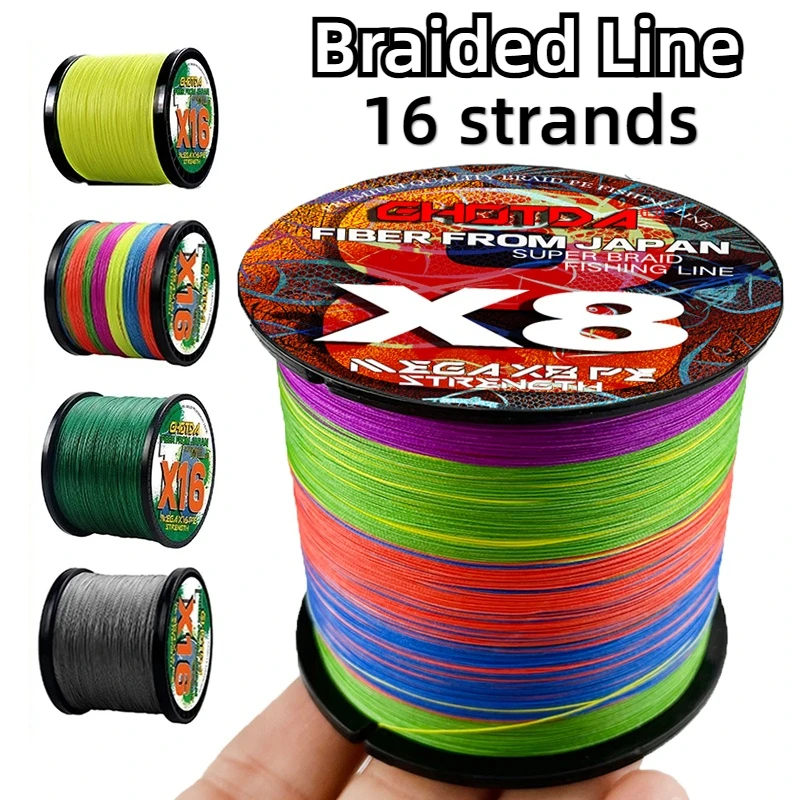 GHOTDA 100-300M Super Wear-Resistant Braided Fishing Line X8/16 Anti-Corrosion Main Wire Fast Water Cutting Sea Fishing Tool