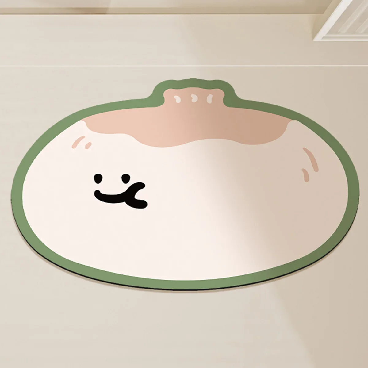 VIKAMA Persimmon Shaped Smiley Living Room Entrance Carpet Bathroom Non Slip Absorbent Carpet Ins Wind Home Decoration