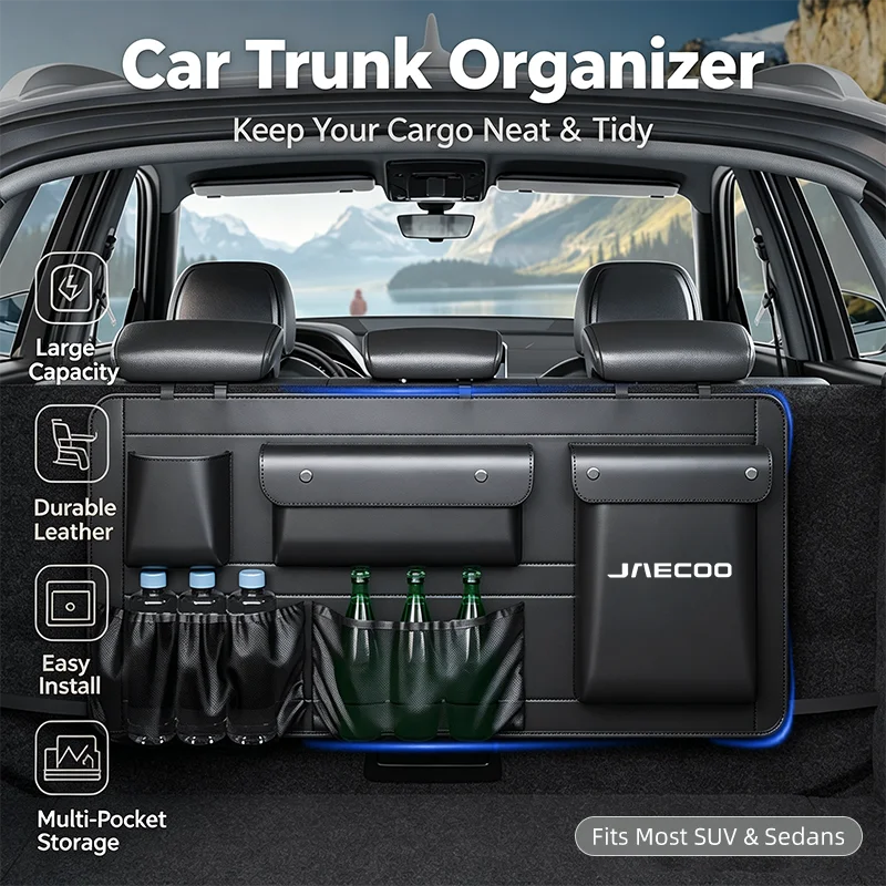Car Rear Seat Back Storage Bag Multi Pocket Car Trunk Organizer for Chery JAECOO J8 J7 PHEV C9 2WD AWD Auto Interior Accessories