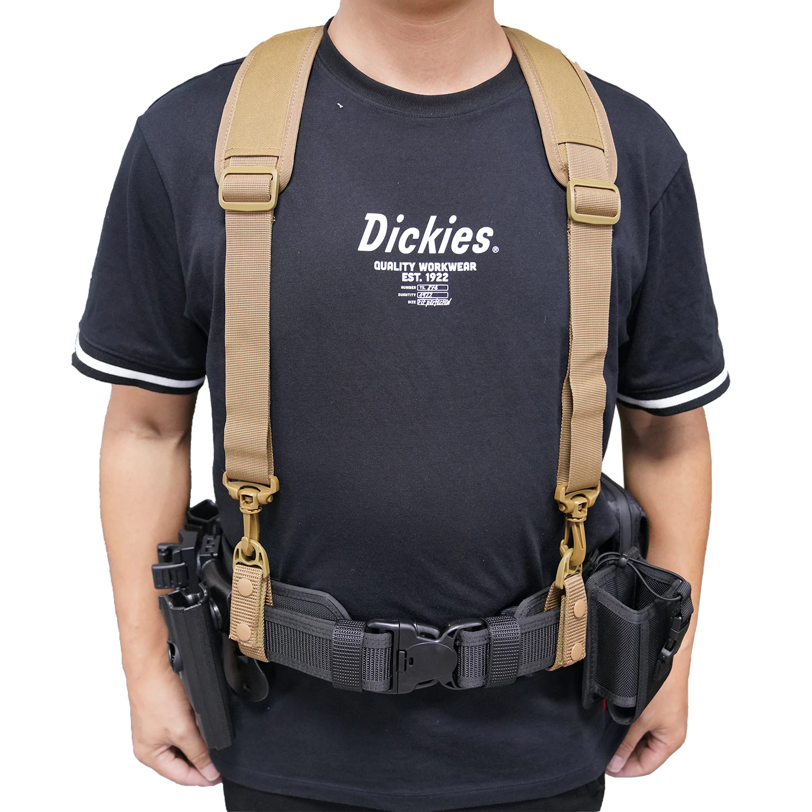 MELOTOUGH Suspensórios de cinto de ferramentas táticas 1,5 polegadas cáqui policial arnês de combate ao ar livre