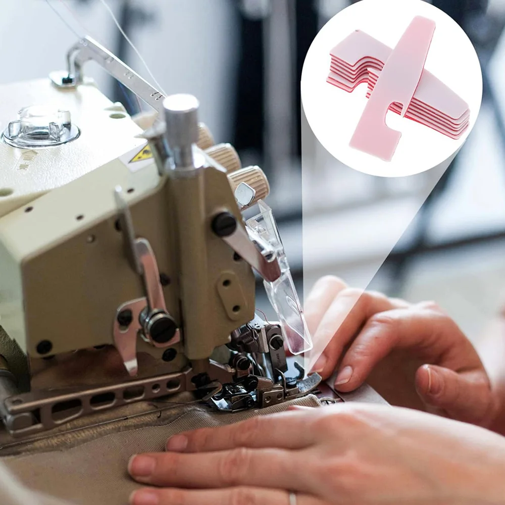Teflon Overlock Coverstitch Overlock Sewing Machine 700/747 Presser Foot Leather Four-Line/Five-Line Wear-Resistant Bottom Plate - view 4