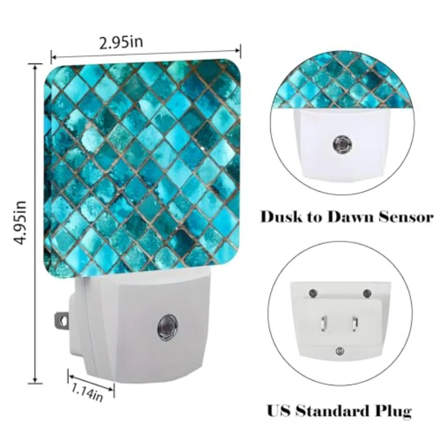 Night Light, Plug Into Wall Decor for Stairway, Hallway, Kitchen, Dusk to Dawn Sensor Nightlights for Boys/Girls/Women/Men Room